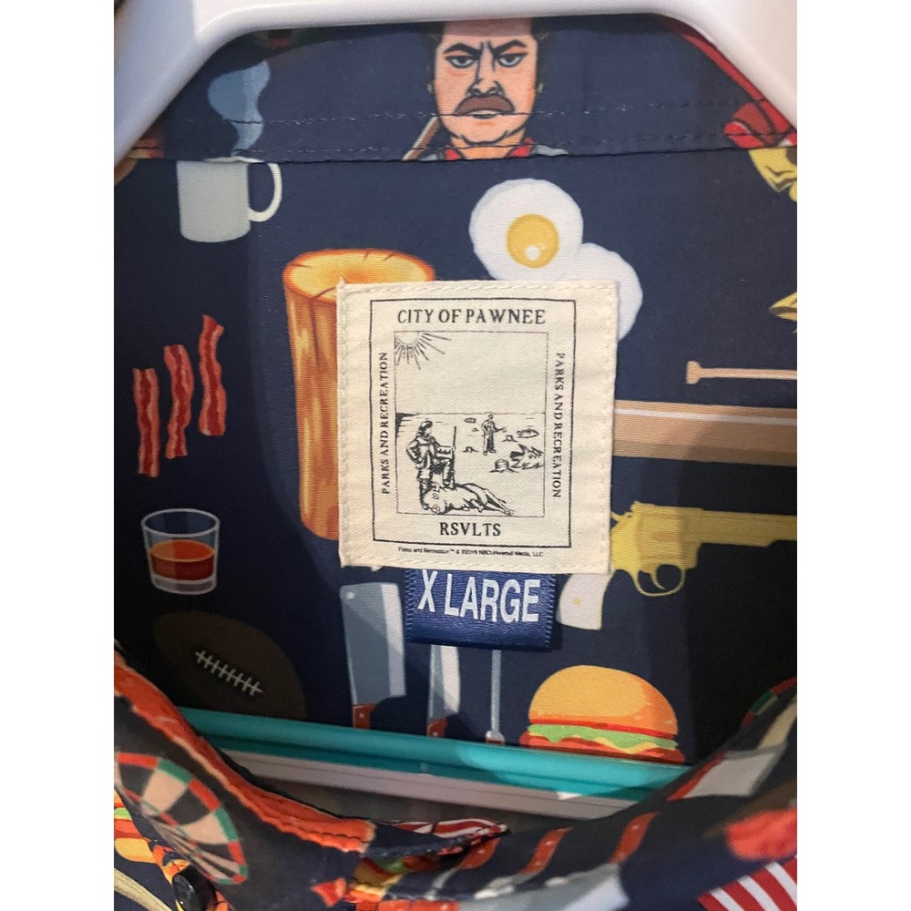 RSVLTS Kunuflex Ron Swanson Shirt of Greatness Short Sleeve Button Down Size XL - Picture 3 of 9